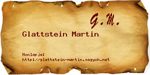 Glattstein Martin névjegykártya