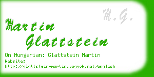 martin glattstein business card